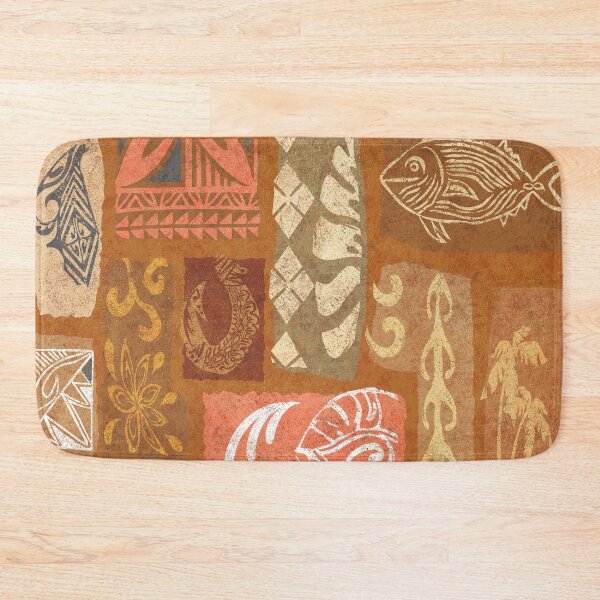Item preview, Vintage Hawaiian Tribal Tapa Print designed and sold by sunnthreads.