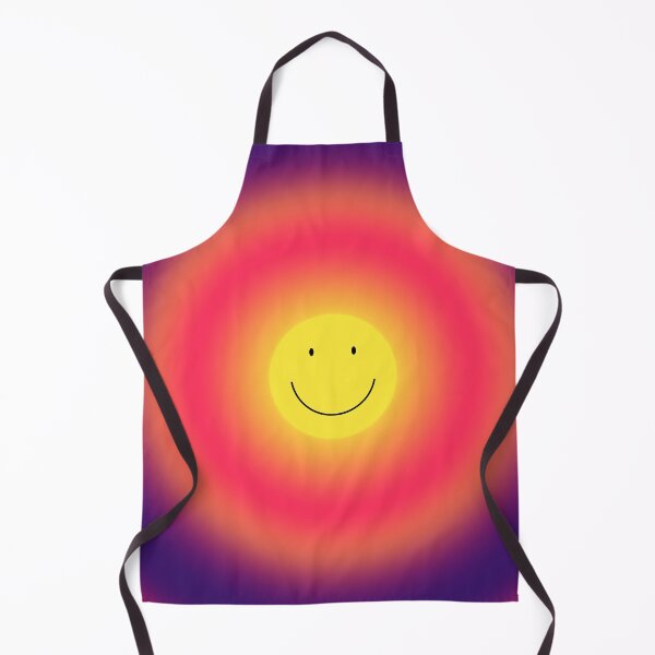 Item preview, Circular Gradient - Happy Smiley Face - Coral Orange Cherry Red Purple designed and sold by HappyCatPrints.