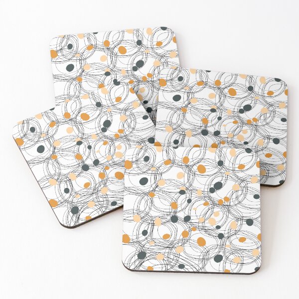 Item preview, Abstract circles with touches of brown dots  designed and sold by HDpod.