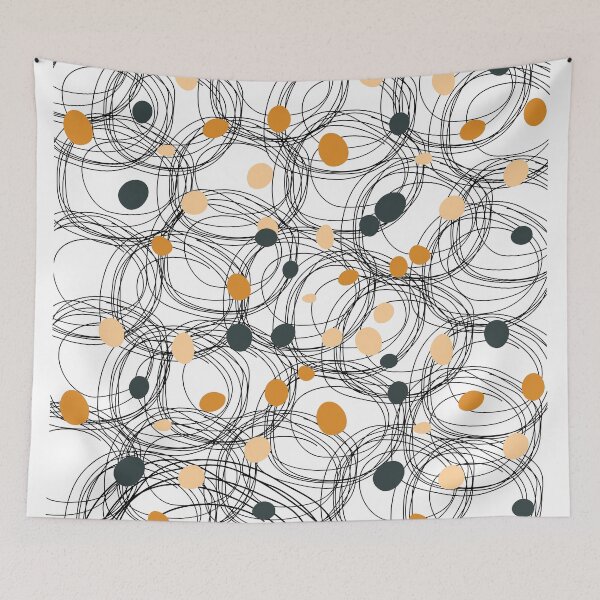 Item preview, Abstract circles with touches of brown dots  designed and sold by HDpod.
