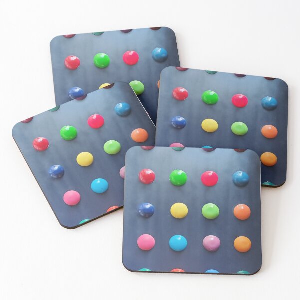 Item preview, Navy background with bright colorful dots designed and sold by ResinArtbyTana.
