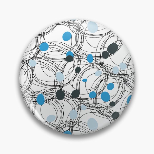 Item preview, Abstract circles with touches of blue dots designed and sold by HDpod.