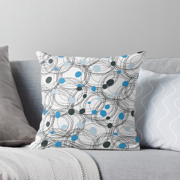 Item preview, Abstract circles with touches of blue dots designed and sold by HDpod.