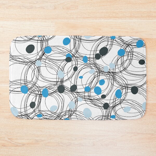 Item preview, Abstract circles with touches of blue dots designed and sold by HDpod.