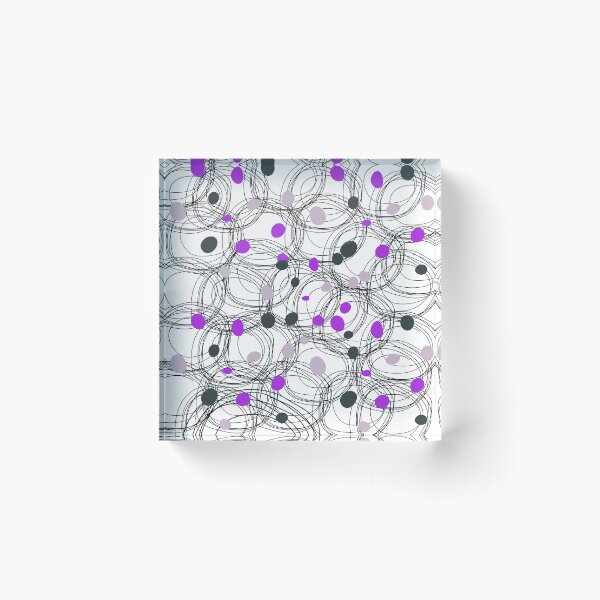 Item preview, Abstract circles with touches of purple dots designed and sold by HDpod.