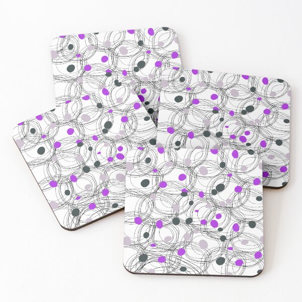 Item preview, Abstract circles with touches of purple dots designed and sold by HDpod.