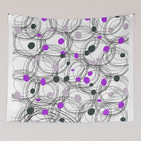 Item preview, Abstract circles with touches of purple dots designed and sold by HDpod.