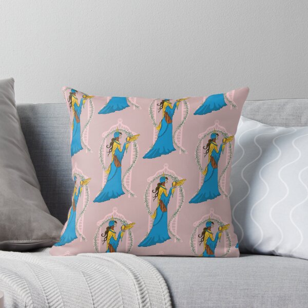 Item preview, Figure with parrot bird, after Harry Clarke, with pink arch designed and sold by Aisling Tierney.