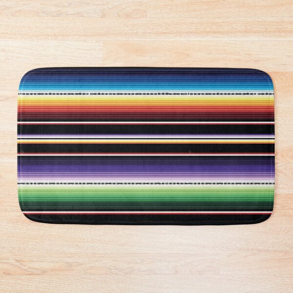 Item preview, Black neon Serape Mexican serape blanket vibrant color stripes zarape saltillo lines pattern designed and sold by T-Mex.