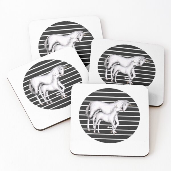 Item preview, Black and White Unicorn Mythical Creature  designed and sold by joseech.