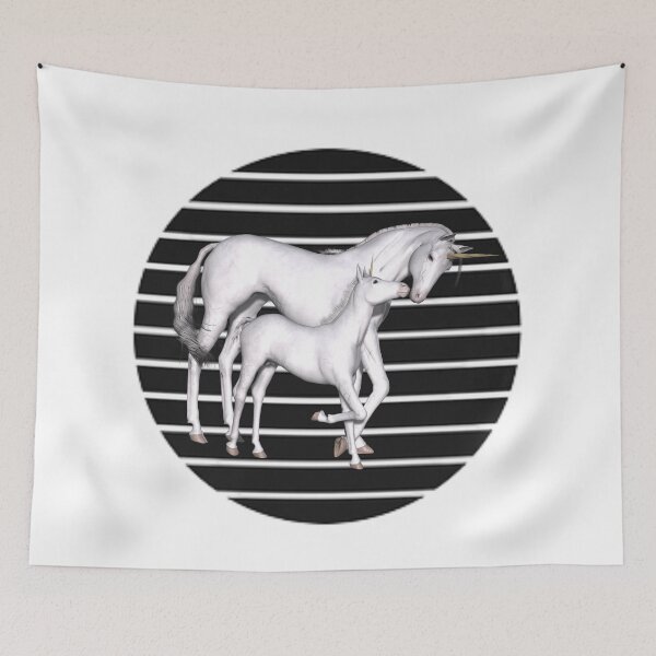 Item preview, Black and White Unicorn Mythical Creature  designed and sold by joseech.