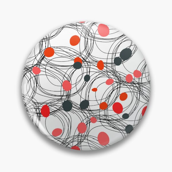 Item preview, Abstract circles with touches of red dots designed and sold by HDpod.