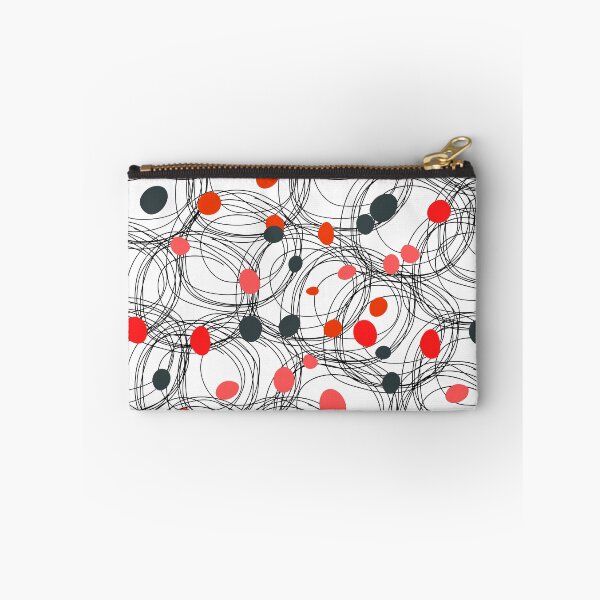 Item preview, Abstract circles with touches of red dots designed and sold by HDpod.