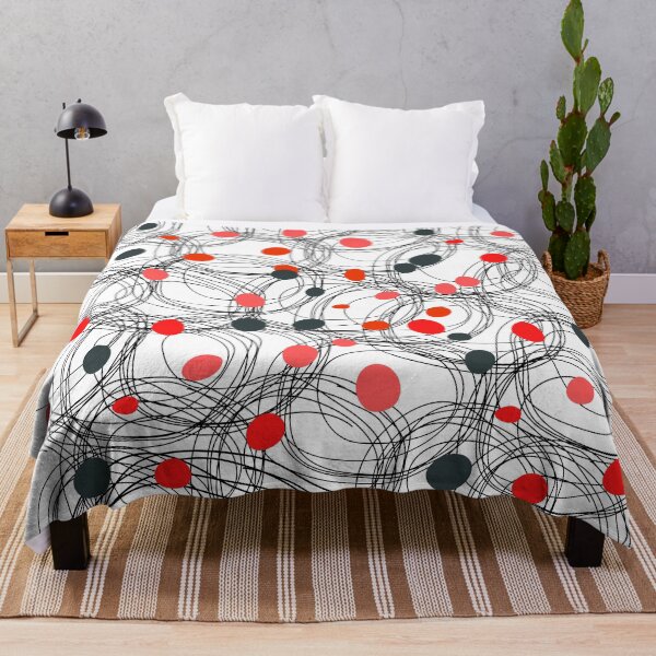 Item preview, Abstract circles with touches of red dots designed and sold by HDpod.