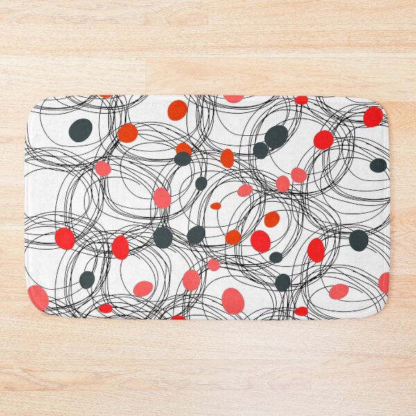 Item preview, Abstract circles with touches of red dots designed and sold by HDpod.