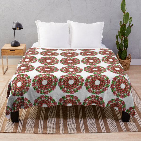 Item preview, Red and green wheel, mandala, abstract art designed and sold by Meo Design.