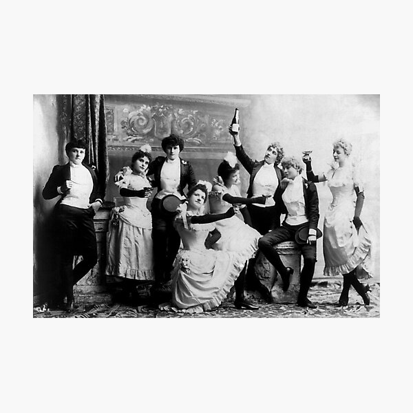 Vista previa del artículo con la obra «mujeres en un saloon», diseñado y vendido por LP.