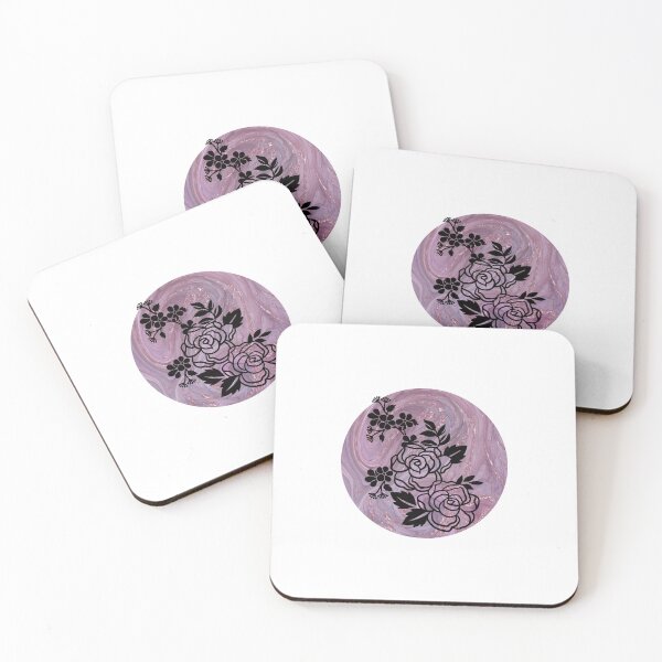 Item preview, Mauve Glitter Swirl Roses designed and sold by HappyLifeCreate.