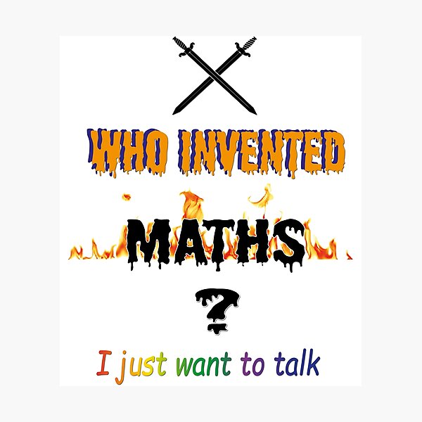 Item preview, WHO INVENTED MATHS designed and sold by nemmywemmy.