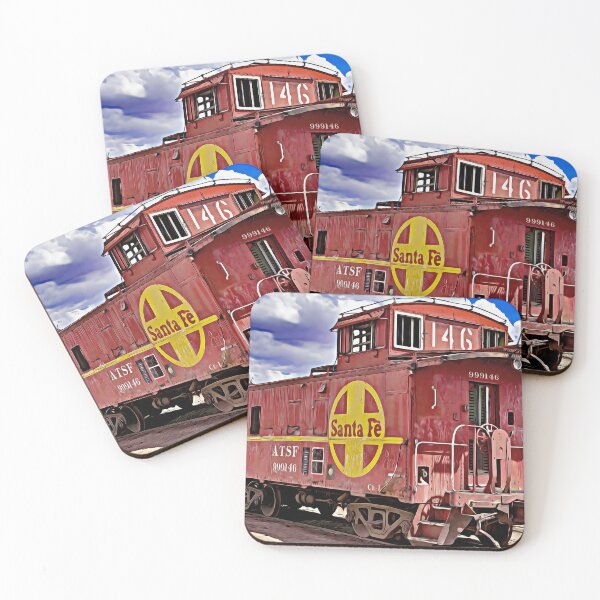 Item preview, Vintage Santa Fe Railway Caboose designed and sold by Nomadic Spirit Studios.