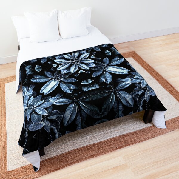 Metallic Leaves Mandala Comforter