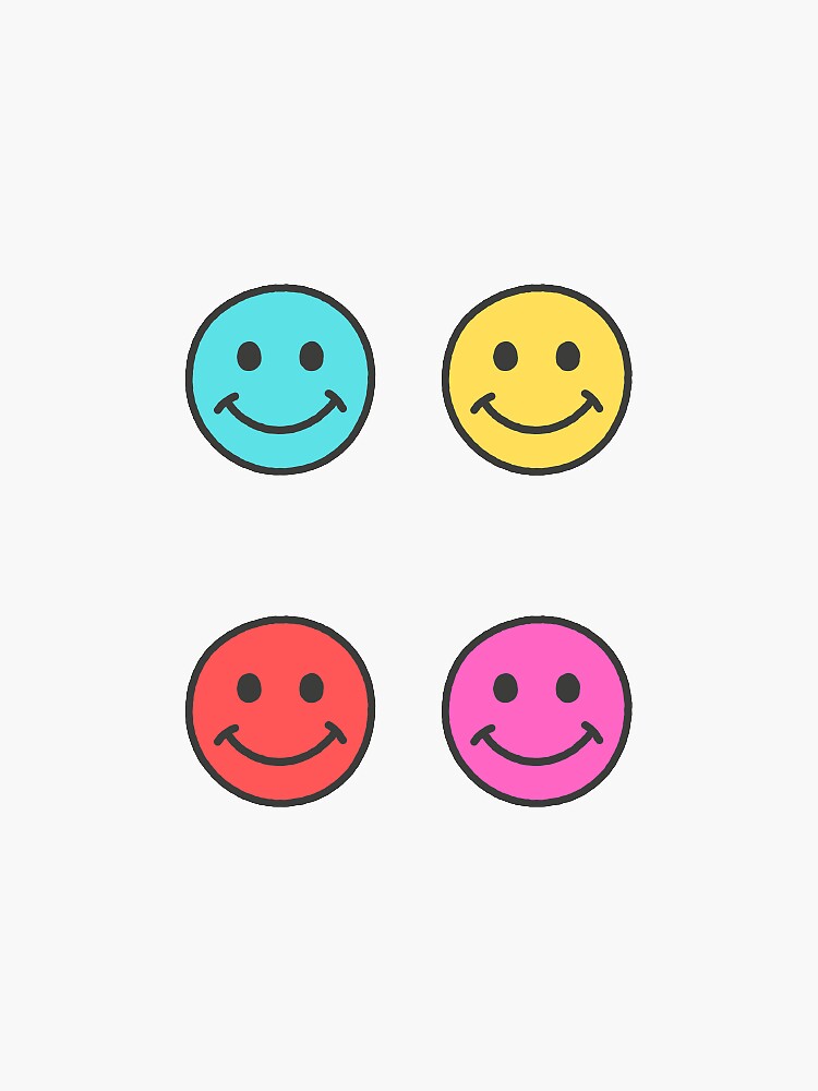 Smiley Face Dots Stickers