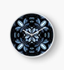 Metallic Leaves Mandala Clock