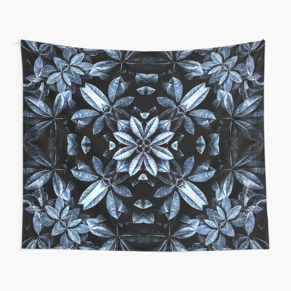 Metallic Leaves Mandala Tapestry