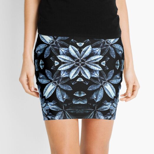 Metallic Leaves Mandala Mini Skirt
