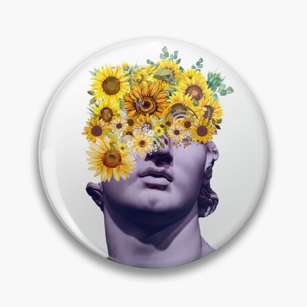 Item preview, Girasoles y cabeza de escultura designed and sold by GoNature.