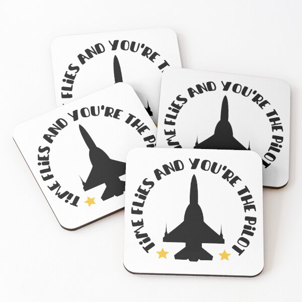 Item preview, Time flies and you're the pilot - Fighter Pilot designed and sold by OumaMerch.