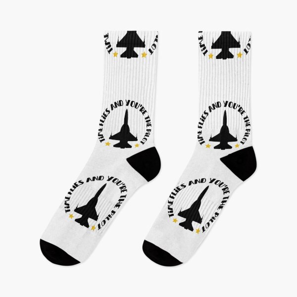 Item preview, Time flies and you're the pilot - Fighter Pilot designed and sold by OumaMerch.