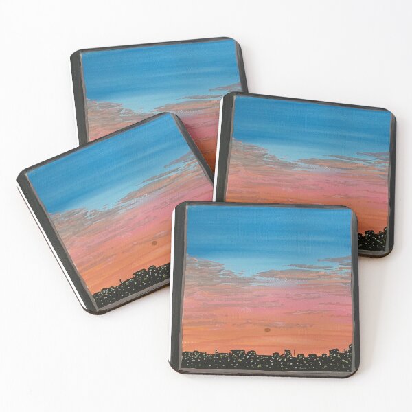 Item preview, Watercolour Window Sunset City View  designed and sold by art-byaina.