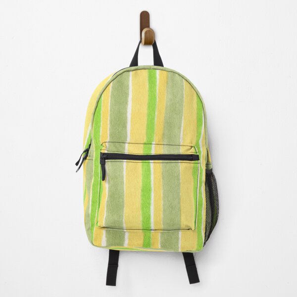 Item preview, Vertical yellow and green striped pattern - handpainted ink stripes designed and sold by patterncrow.