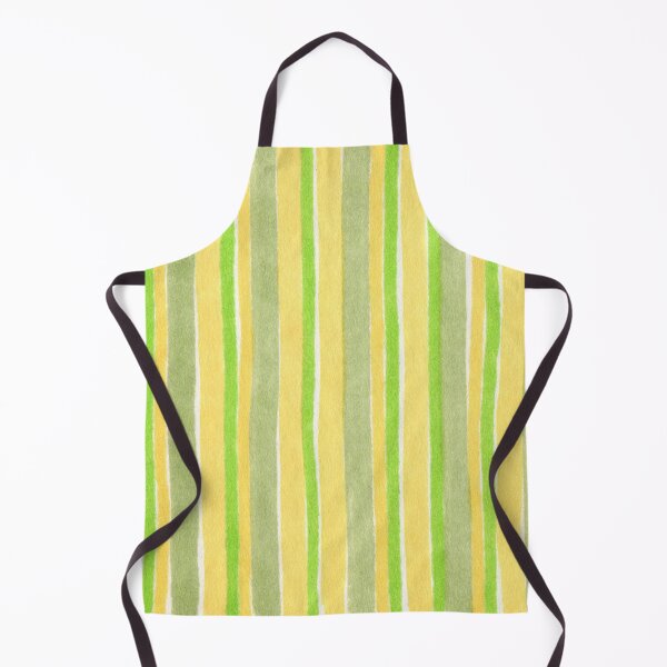 Item preview, Vertical yellow and green striped pattern - handpainted ink stripes designed and sold by patterncrow.