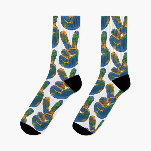 Item preview, Peace Symbol Earth Day Sky Blue Grass Green designed and sold by ittybittyowl.