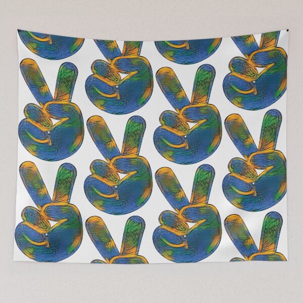 Item preview, Peace Symbol Earth Day Sky Blue Grass Green designed and sold by ittybittyowl.