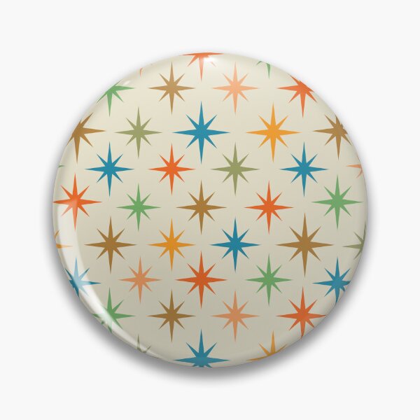 Item preview, Mid century modern colorful atomic starburst pattern  designed and sold by Yasminepatterns .