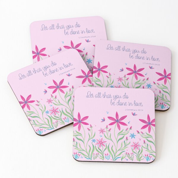 Item preview, Modern Inspirational Floral - Pink, Blue, Green designed and sold by Laurie Bouck.