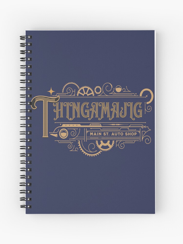 Thingamajig Main St. Auto Shop Spiral Notebook for Sale by bizbostudio