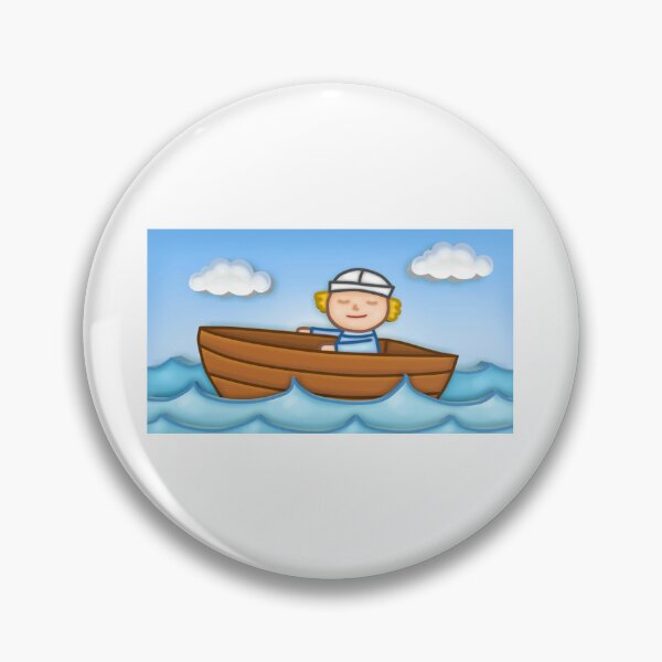 Item preview, Cute Chibi Boy In Boat - Adorable & Precious designed and sold by CreativeCranium.