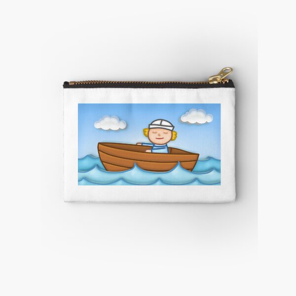 Item preview, Cute Chibi Boy In Boat - Adorable & Precious designed and sold by CreativeCranium.