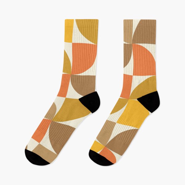 Item preview, Orange and brown mid century modern geometric pattern  designed and sold by Yasminepatterns .