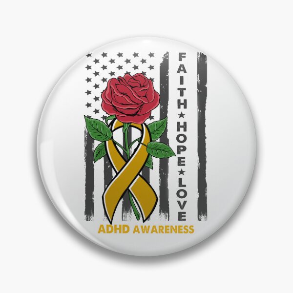 Item preview, Faith Hope Love ADHD Awareness Amarican Flag designed and sold by Kohend.