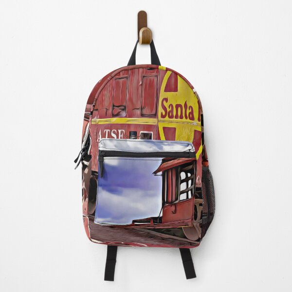 Artikelvorschau, Vintage Santa Fe Railway Caboose entworfen und verkauft von Nomadic Spirit Studios.