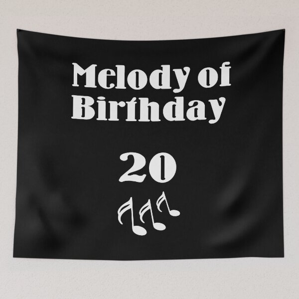 Item preview, meldoy of birthday, 20th, musician, birthday present designed and sold by Kirei-Lily.