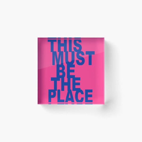 Item preview, MUST BE THE PLACE - pink and blue designed and sold by Julia Santos.