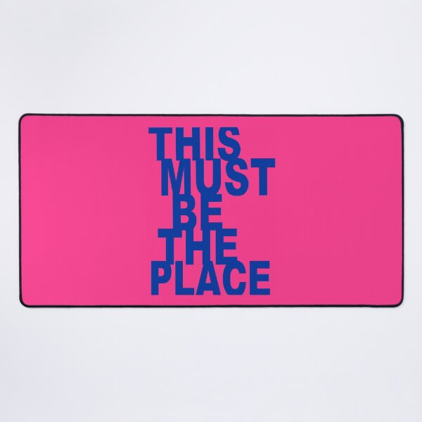 Item preview, MUST BE THE PLACE - pink and blue designed and sold by Julia Santos.