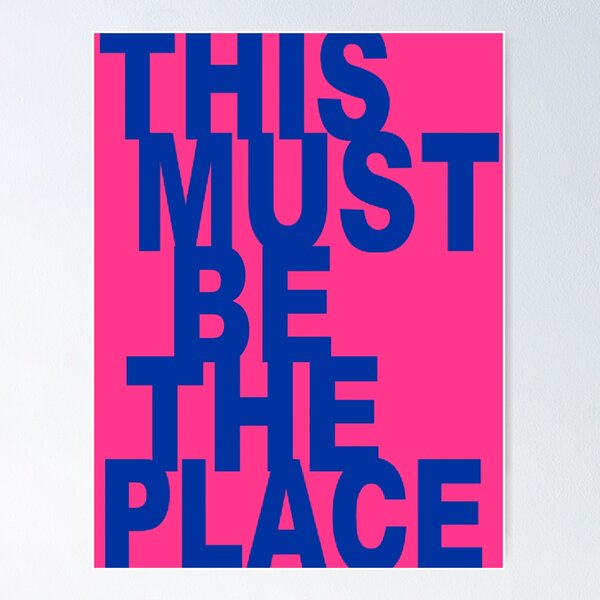 Item preview, MUST BE THE PLACE - pink and blue designed and sold by Julia Santos.