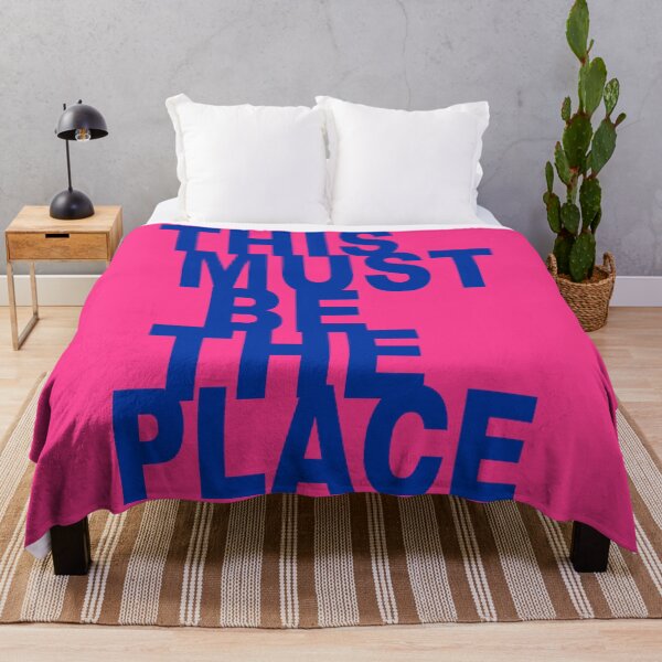 Item preview, MUST BE THE PLACE - pink and blue designed and sold by Julia Santos.